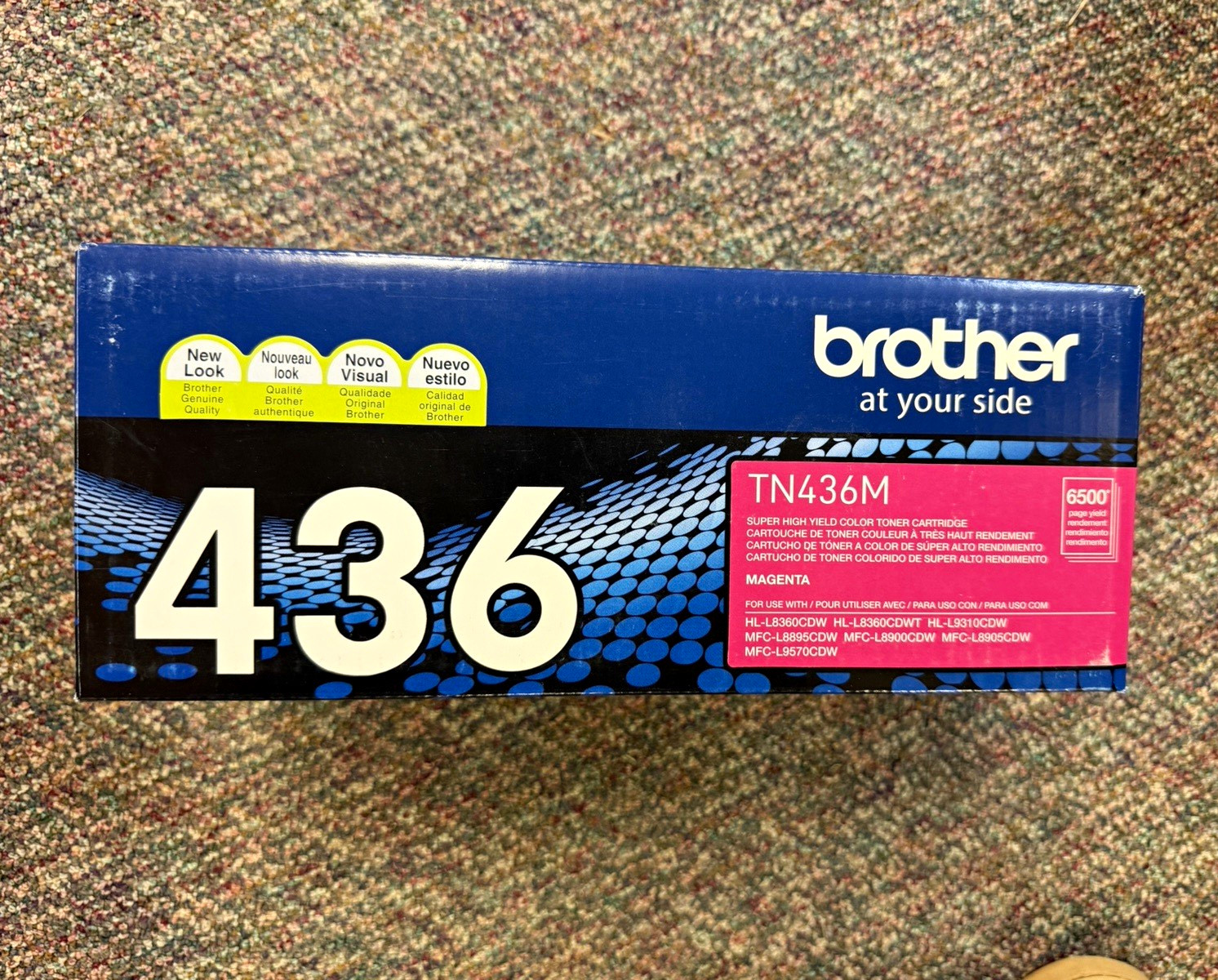 Brother TN436M Magenta Genuine/Original High Yield Laser Toner Cartridge