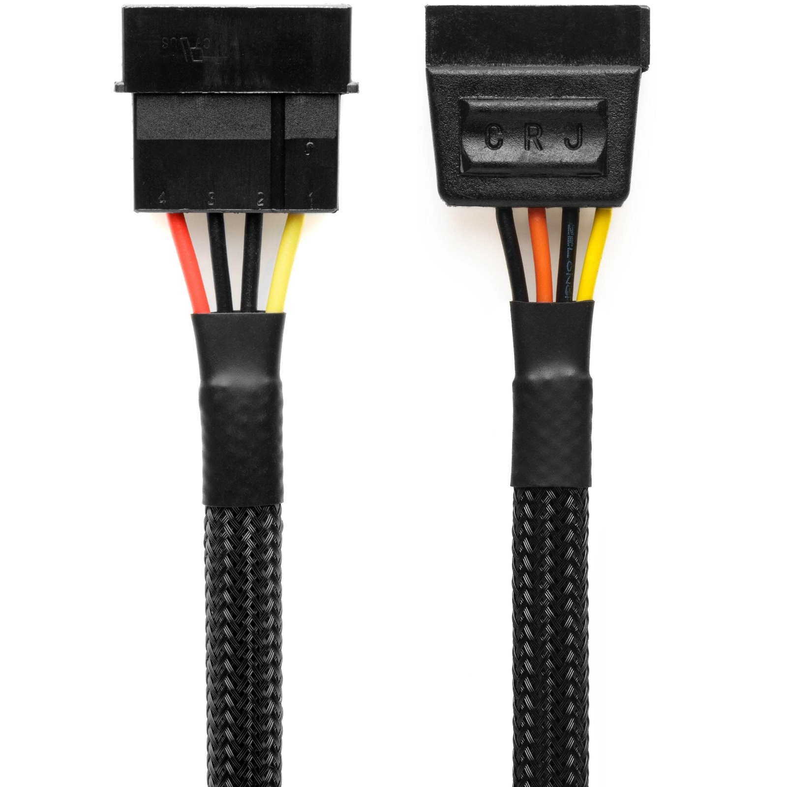 CRJ 4-Pin Molex to 15-Pin SATA Power Adapter Cable - 12"