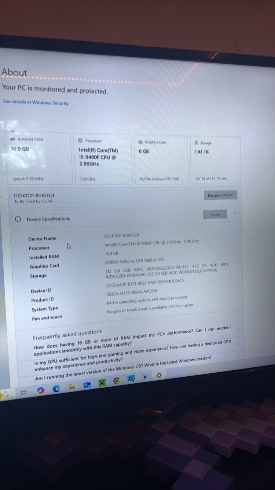 pre built gaming pc