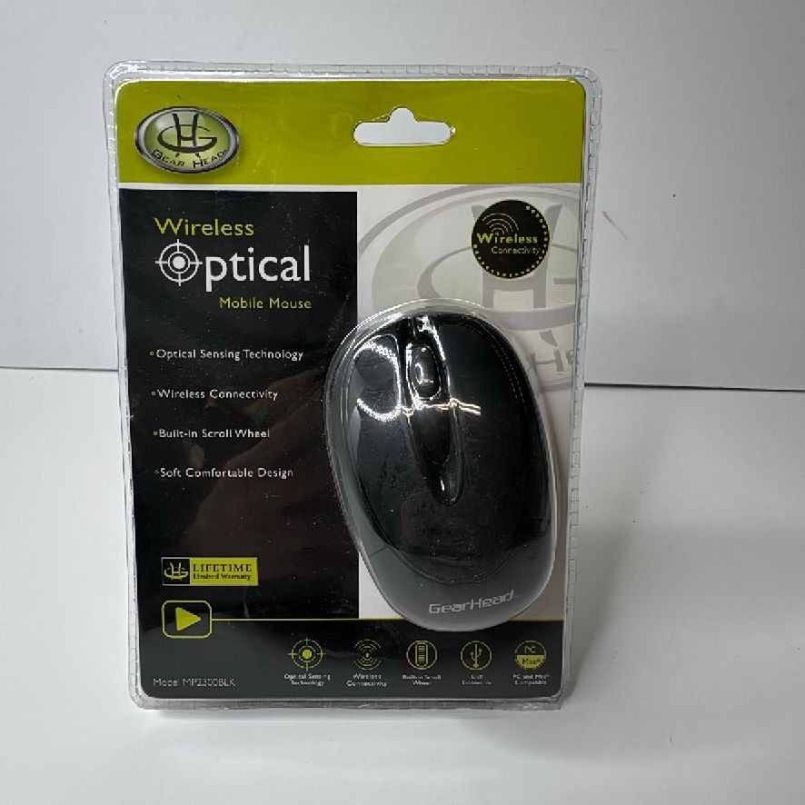 Gear Head MP2300BLK Wireless Optical Nano Mouse Black - New