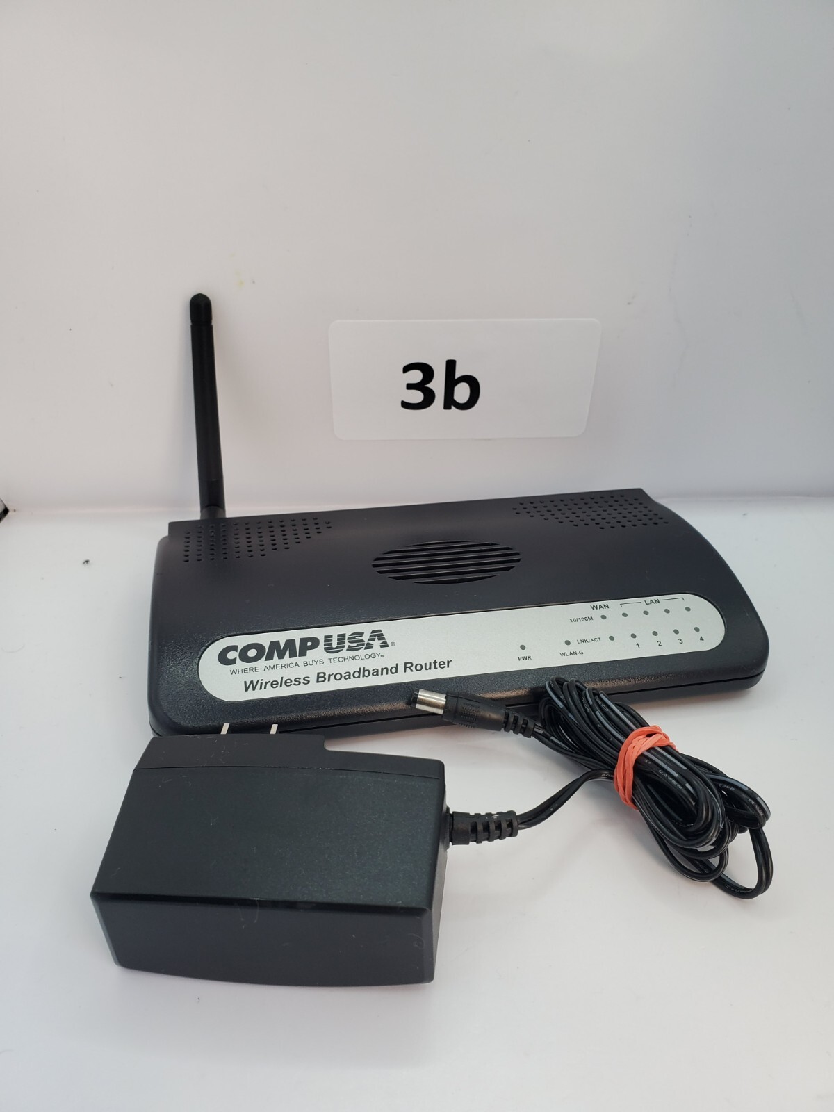 COMP USA 54g Wireless Router Ethernet Cable Power Plug Cord 4 ports