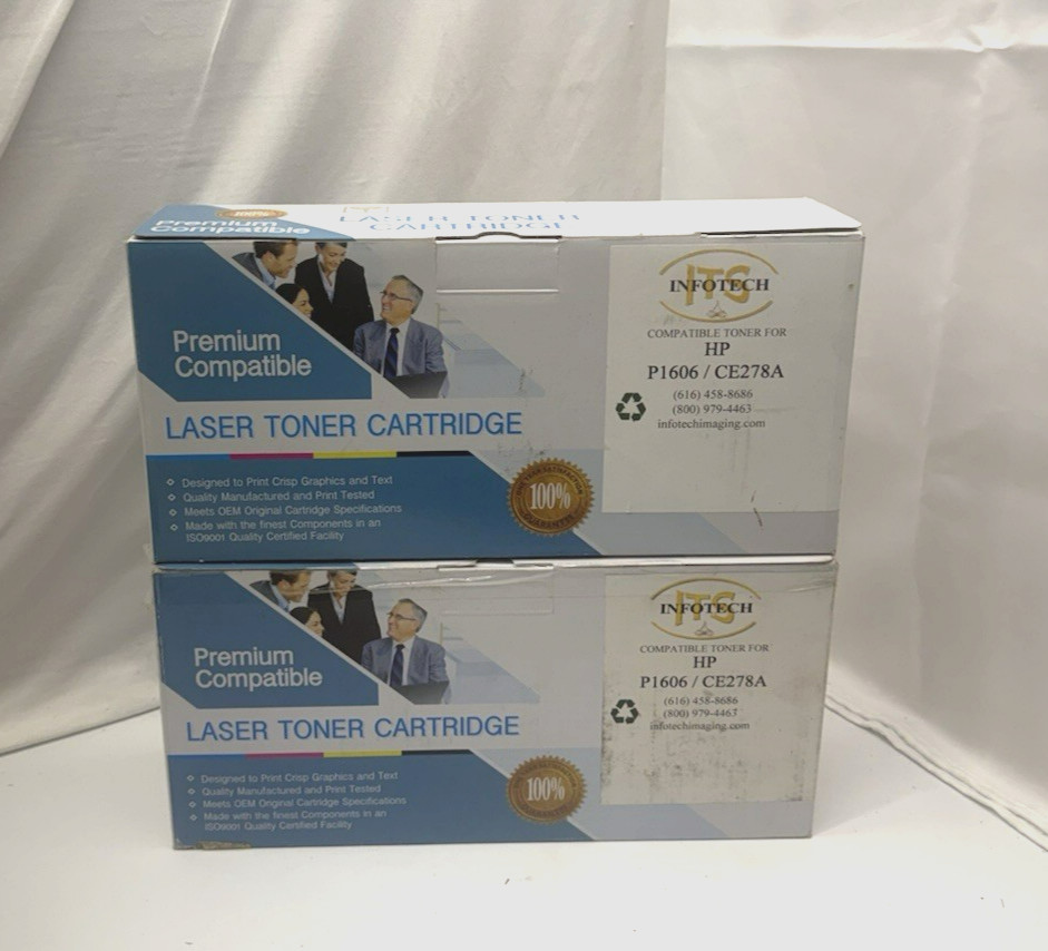 Set of 2 Premium compatible Laser Toner Cartridge for HP P1606 / CE278A