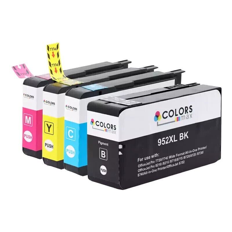 Compatible with HP 952XL Ink Cartridge 4-Piece Combo Pack NEW