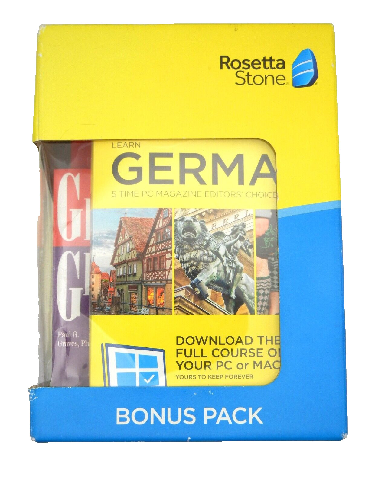 Rosetta Stone Learn German Bonus Pack | Grammar Guide + Dictionary Book Set