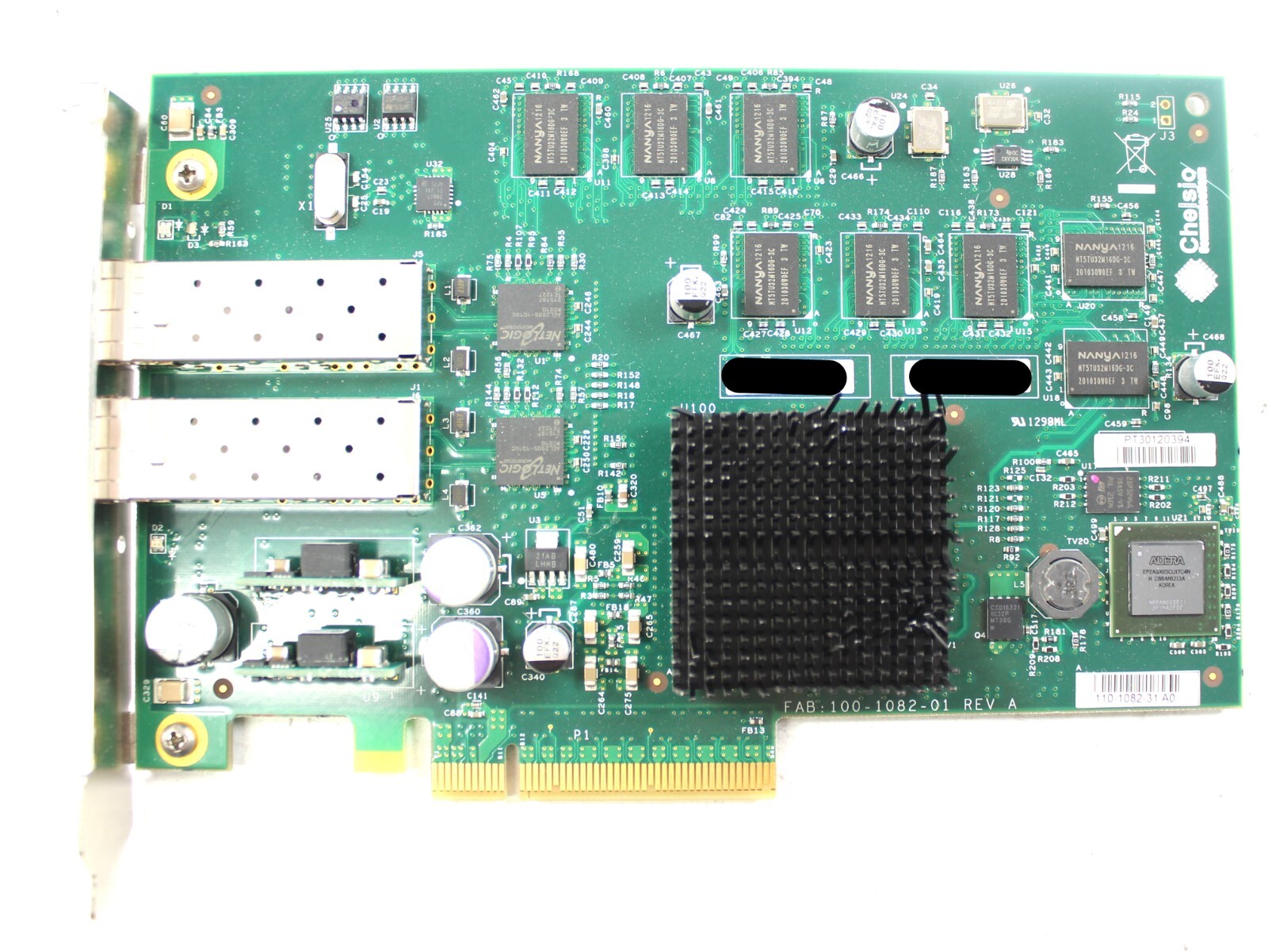 CHELSIO CC2-S320E-SR  110-1182-30 Dual Port SFP 10Gbe PCI-E Adapter