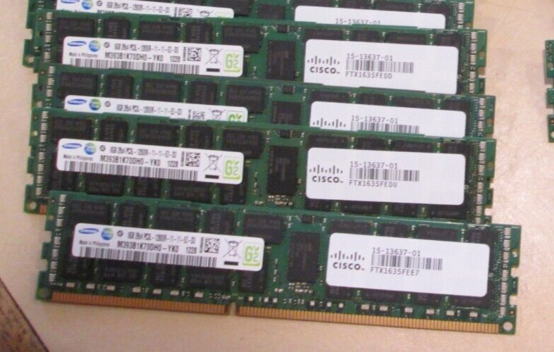Lot of 4 8GB Samsung 2Rx4 PC3L-12800R M393B1K70DH0-YK0 SERVER MEMORY RAM NOT PC