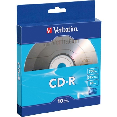 Verbatim 97955 CD-R 80min 700MB 52x Silver 10pk Box