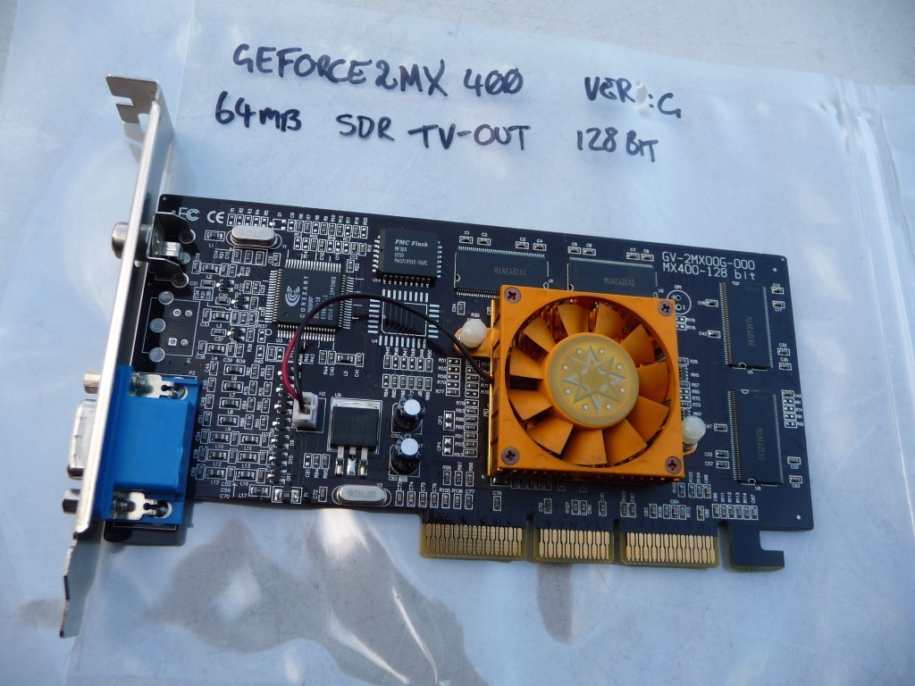 AU SELLER VINTAGE GPU GEFORCE2MX 400 VER:G 64MB SDR TV OUT 128BIT  -TESTED IN EC