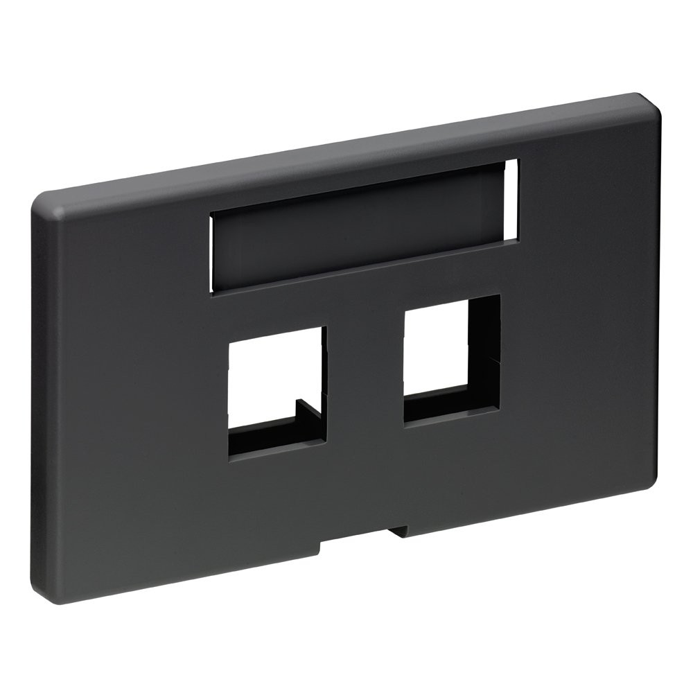 Leviton 49910-HE2 2-Port QuickPort Modular Furniture Faceplate (Herman Miller),
