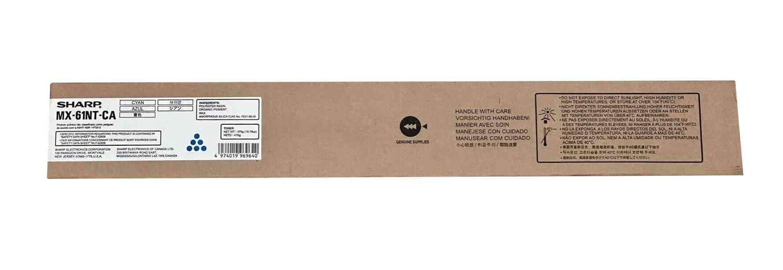 Genuine Sharp MX-61NTCA Cyan Toner. Brand New Sealed, We Ship Fast