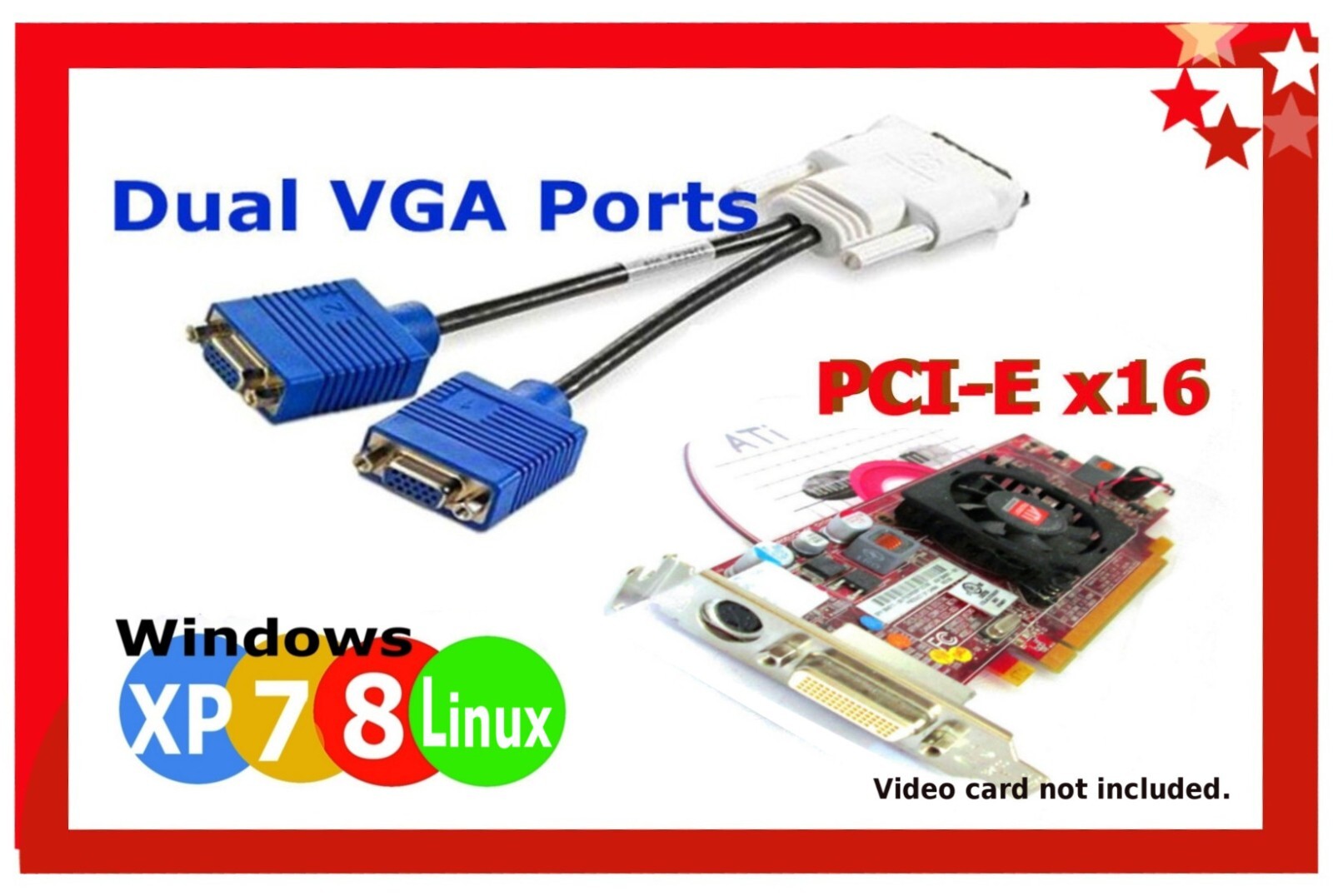 DUAL VGAPorts Adapter (Female)✔️HP Dell. DMS-59 to two VGA Outputs✔️All brands✔️