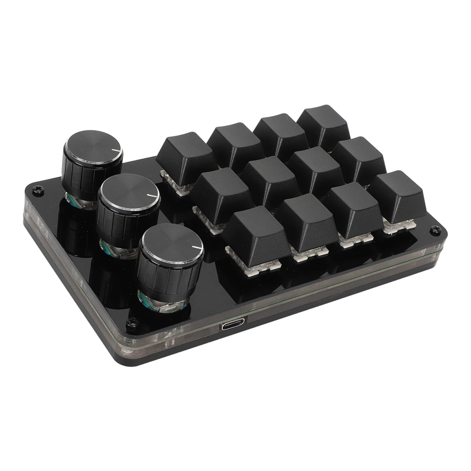 Mini 12 Key Keypad With 3 Knob Custom Programme Hot Swappable Keyboard Cabl EMBS