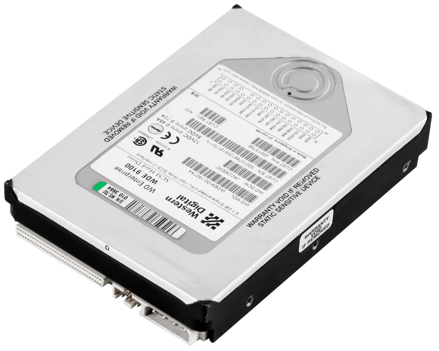 HARD DRIVE WD ENTERPRISE WDE9100-1807A4 9.1GB 7200RPM SCSI 68-pin 3.5'' inch