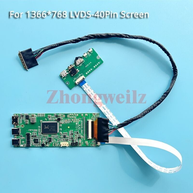 For LTN156AT20-H01/P01/W01 1366x768 LVDS 40-Pin Mini-HDMI USB-C LCD Driver Board