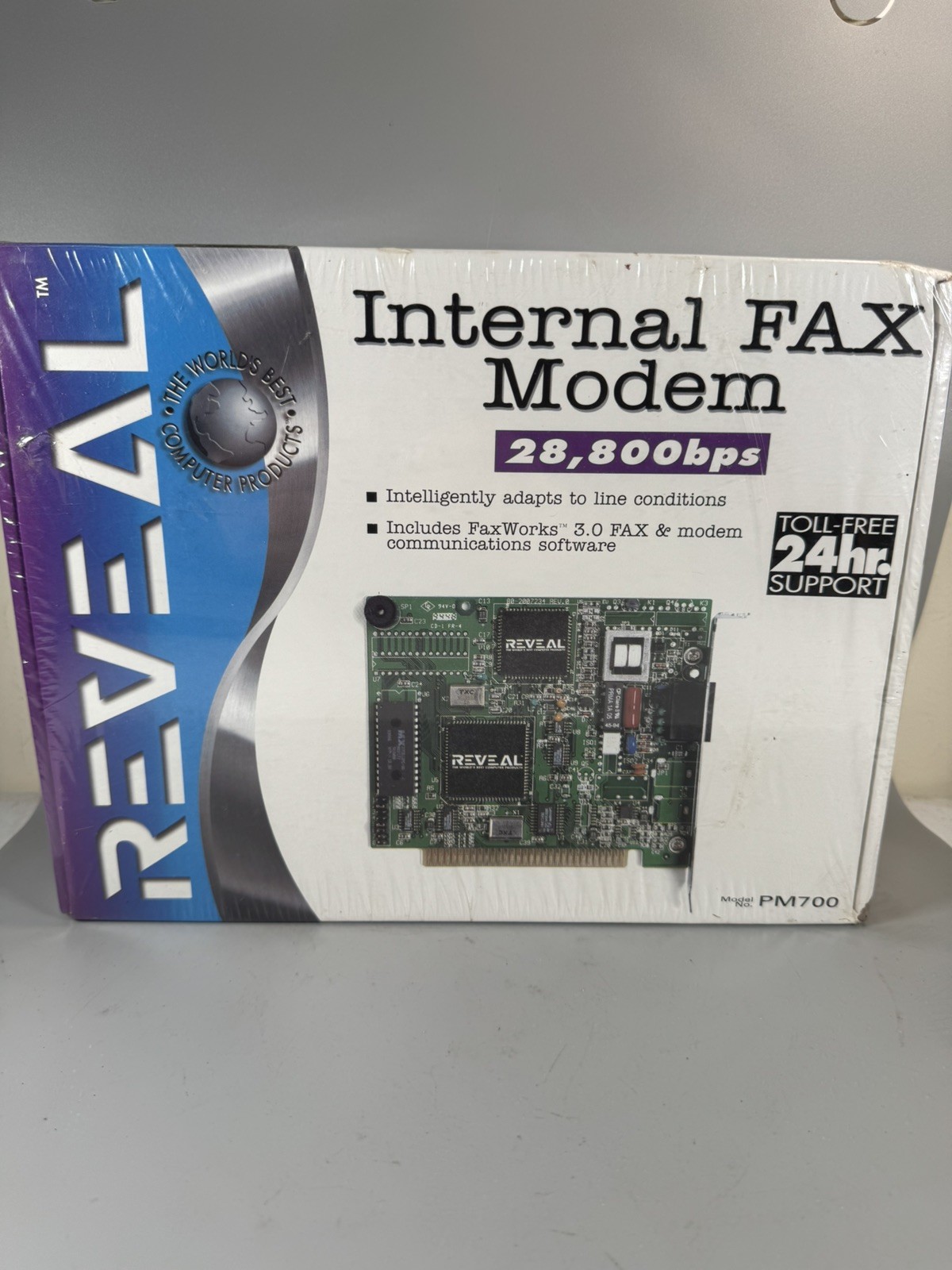 New REVEAL PM700 Internal 28.8Kbps Fax Modem ISA - Sealed Vintage Box
