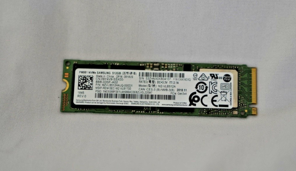 Samsung PM981 512GB M.2 2280 NVMe Internal SSD MZVLB512HAJQ