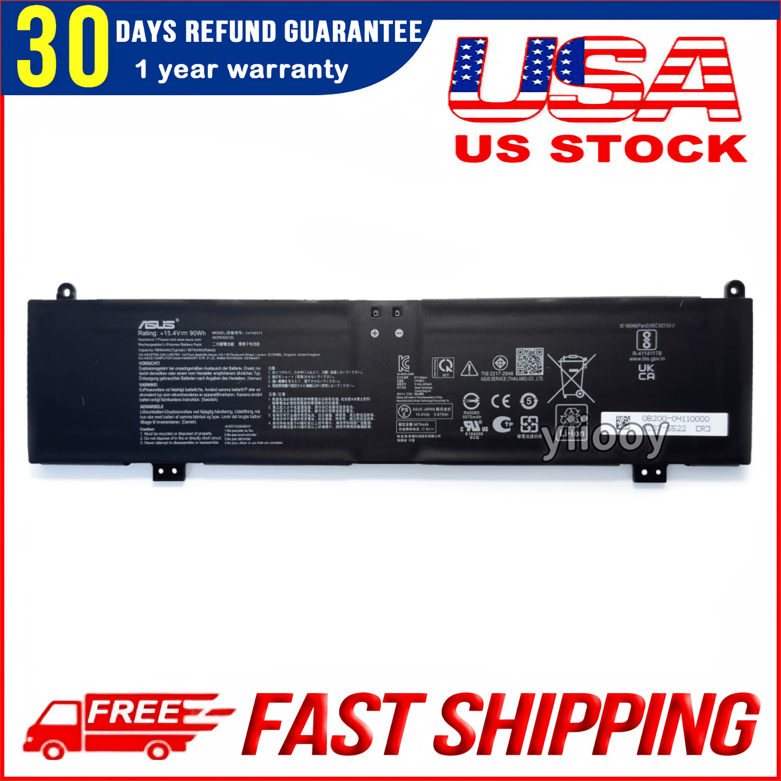 New Genuine C41N2013 C41N2013-1 Battery For ASUS ROG Strix G15 G17 G713 G713QM