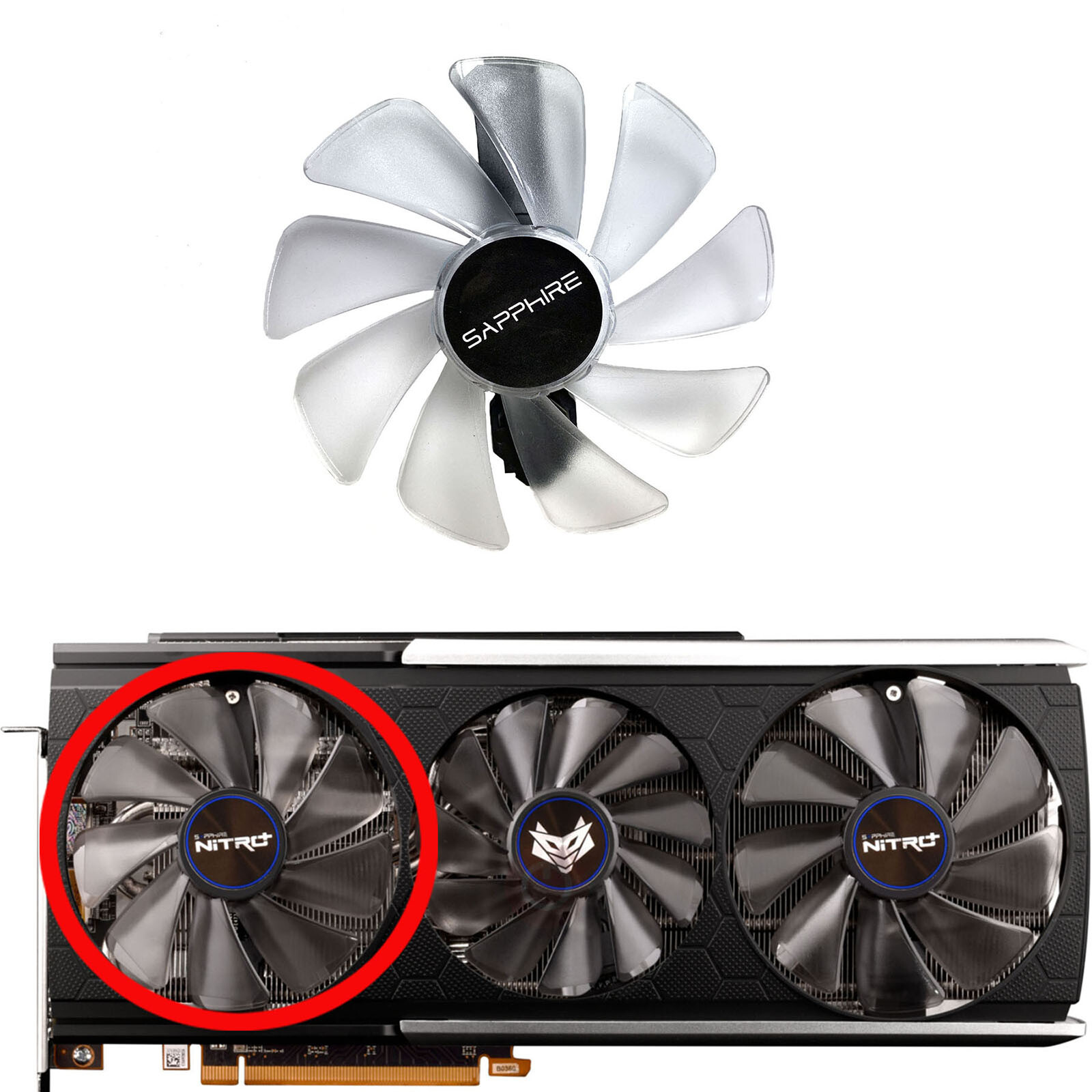 Cooling Fan FDC10H12D9-C Parts for SAPPHIRE RX5700XT 8GB NITRO+ Special Edition
