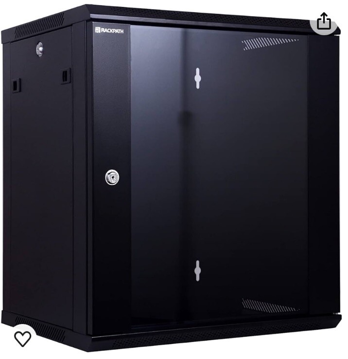 RackPath 12U Performance Wall Mount Server Cabinet Network Rack Enclos