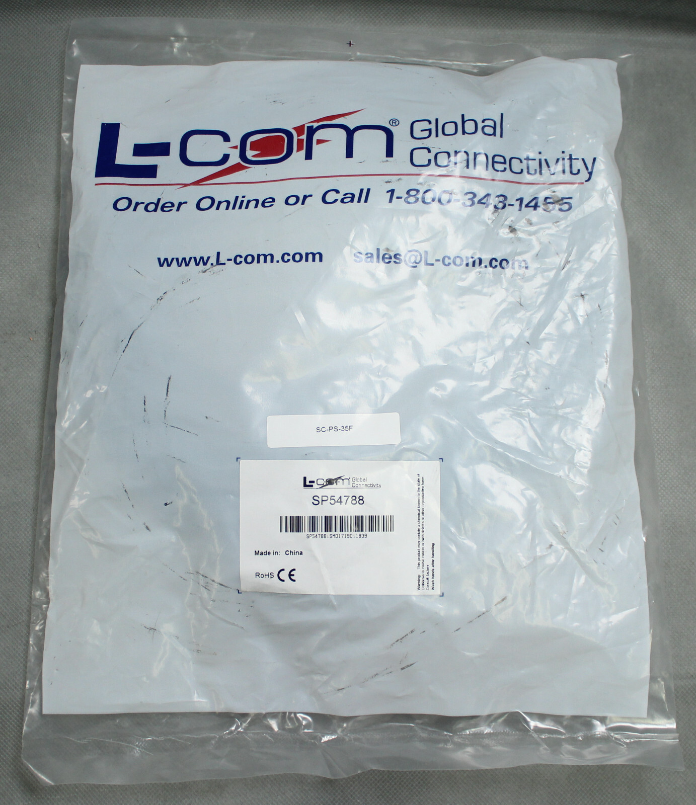 L-COM DB9 9 Pin Female to 3.5mm Right Angle Male Plug Serial Cable SP54788 25ft
