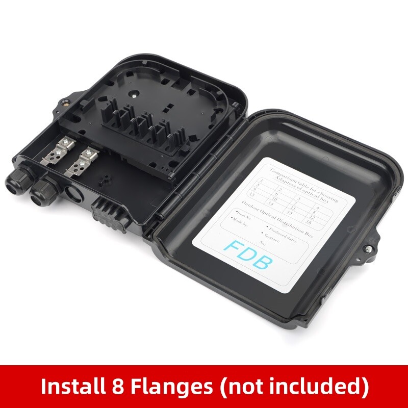 FTTH 1x8 PLC Optical Splitter Outdoor Distribution Box Fiber Optic Terminal Box