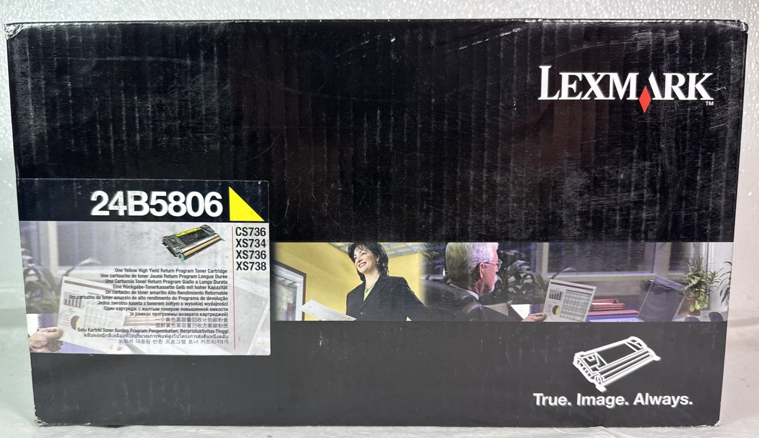 Genuine Lexmark 24B5806 High Yield Yellow Toner Cartridge For CS736 / XS734 NEW