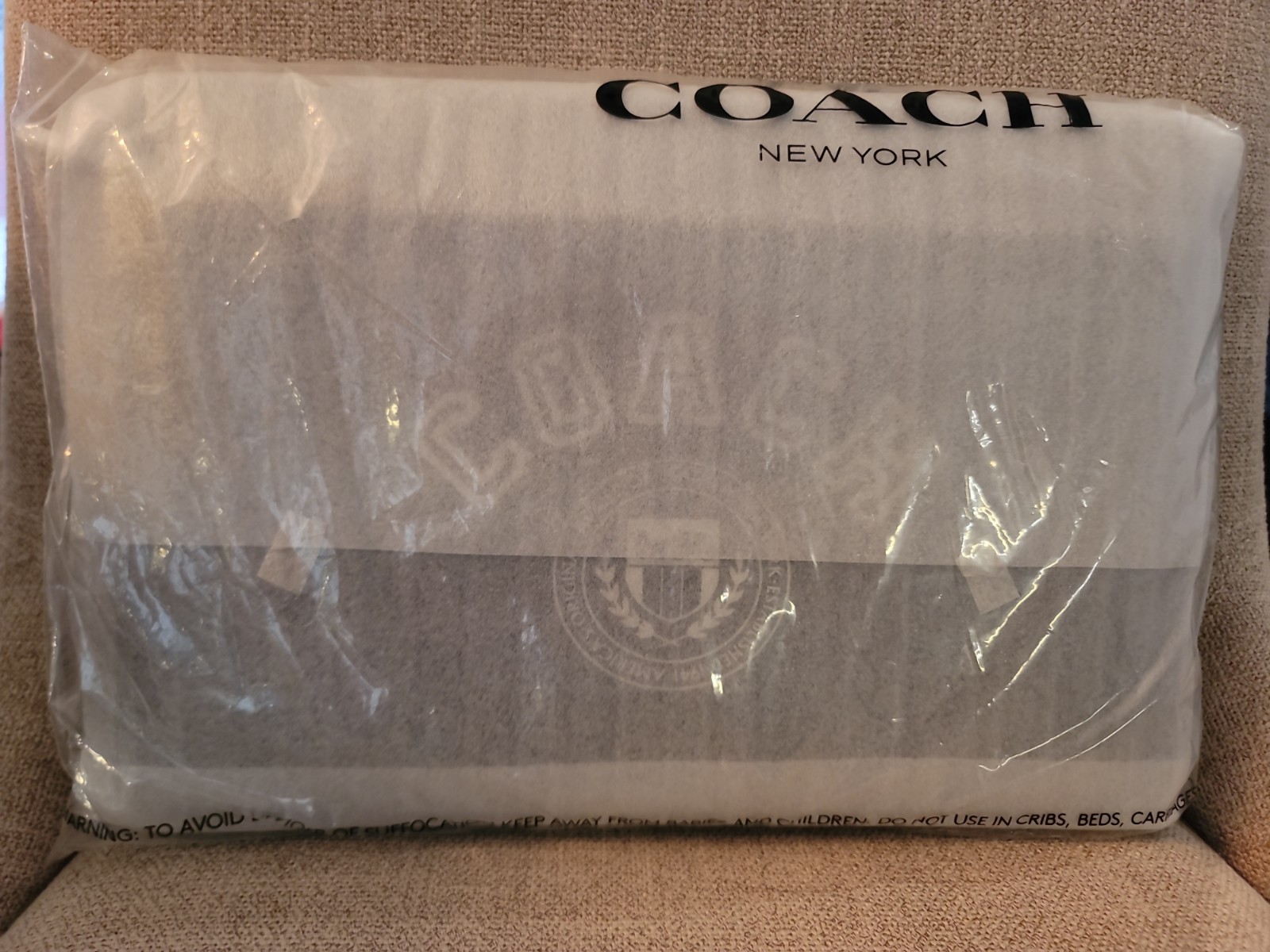 💝NWT COACH VARSITY LAPTOP SLEEVE IM/BROWN/ MULTI #CB857 ORIGINAL PACKAGING