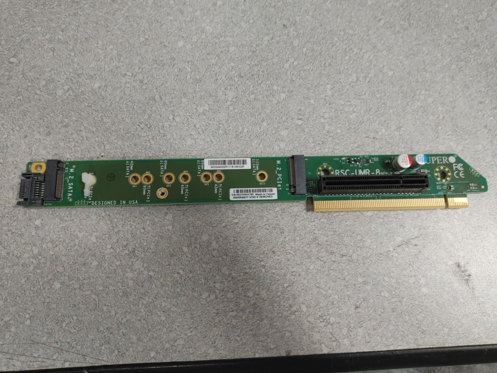 Supermicro RSC-UMR-8 1U Ultra RHS Riser Card