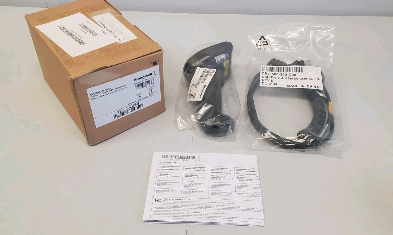 Honeywell Voyager 1250G- 2USB HandHeld Barcode Scanner Black New