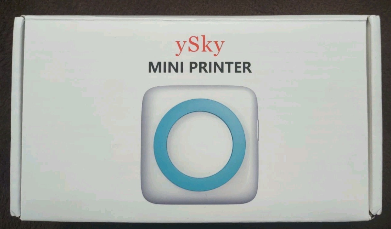 YSKY Mini Printer*Portable Thermal Printer New Open Box