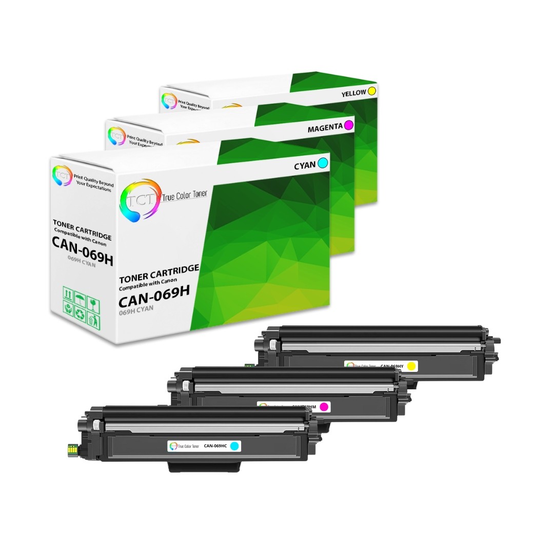 3PK TCT Premium 069H CYM Hi-Yield for Compatible Canon MF751Cdw Toner Cartridge