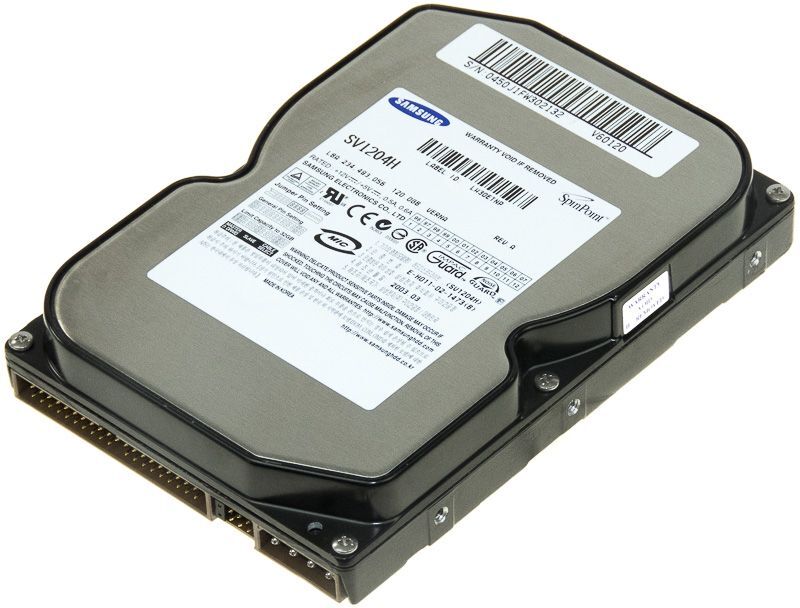 HARD DRIVE SAMSUNG SpinPoint V60 SV1204H 120GB 7.2K 2MB ATA 3.5''