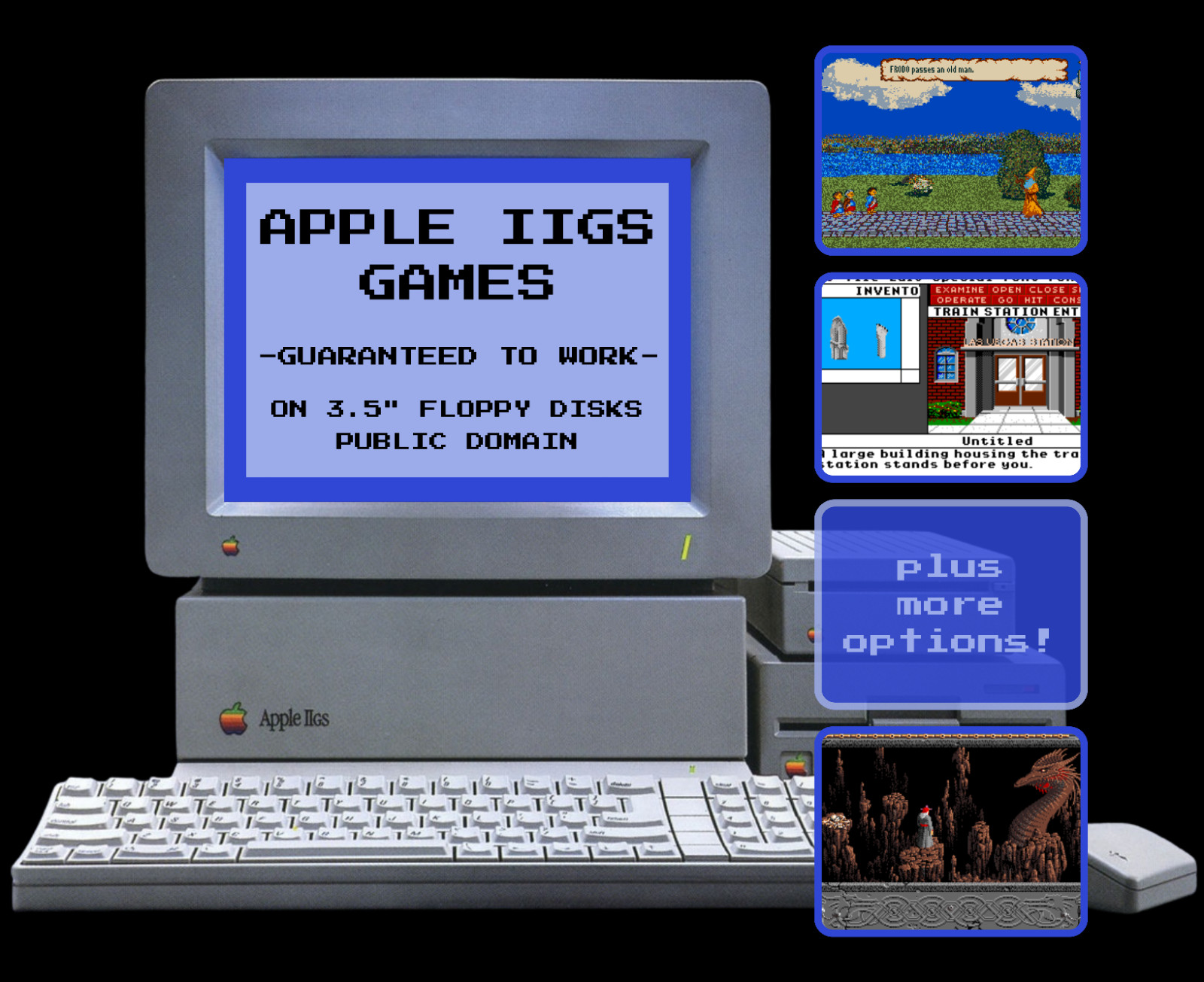 Apple IIgs Games on Floppy Disks: Retro / Vintage Software - Public Domain 🍎➕🍏