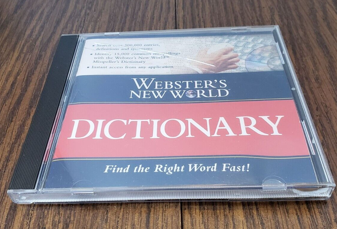 Webster’s New World Dictionary & Thesaurus CD-Rom Windows 95