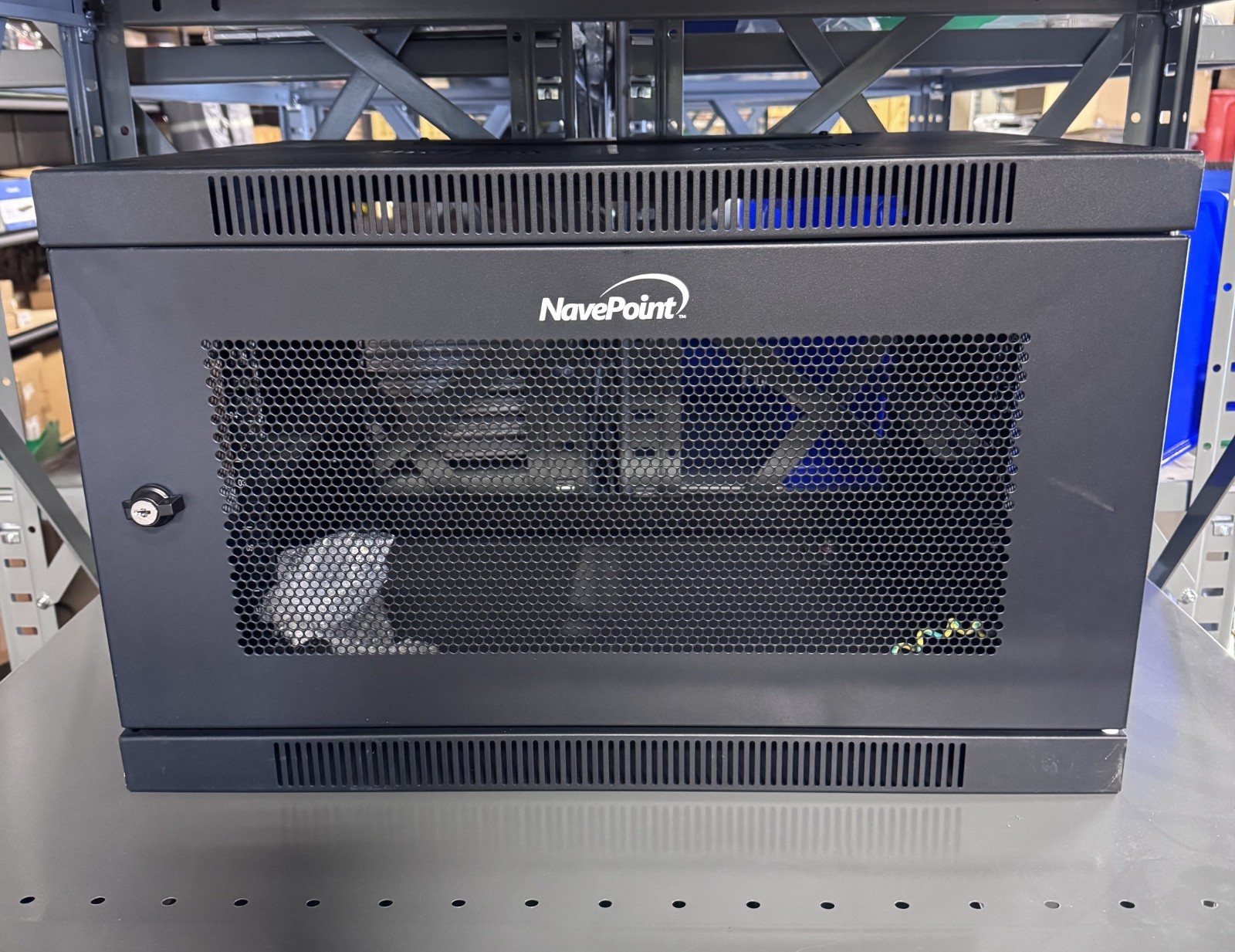 NavePoint 6U Wall Mount Network Server Cabinet |Locking Mesh Door |