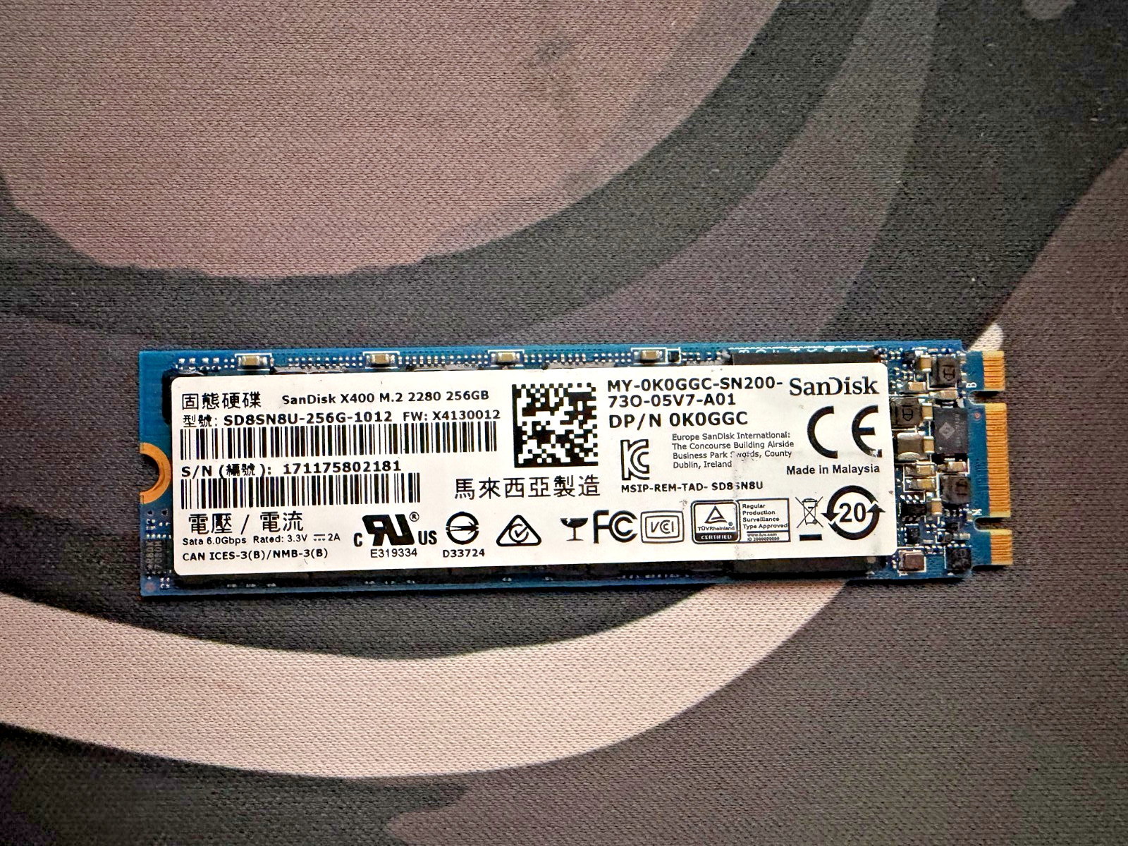SanDisk X400 M.2 2280 256GB SD8SN8U Dell - 0K0GGC