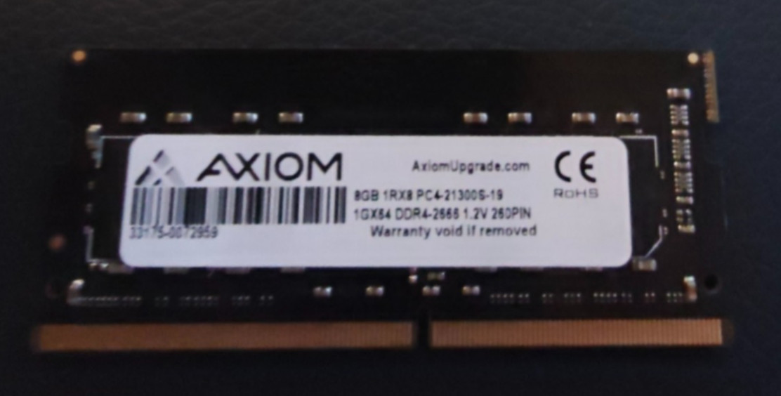 Axiom 8GB DDR4-2666 PC4-21300S SODIMM Laptop RAM AX42666S19B/8G 260-Pin
