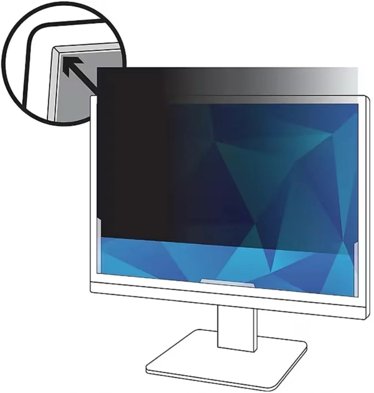 Staples Laptop 19.0 in Privacy Screen Filter Black 18285