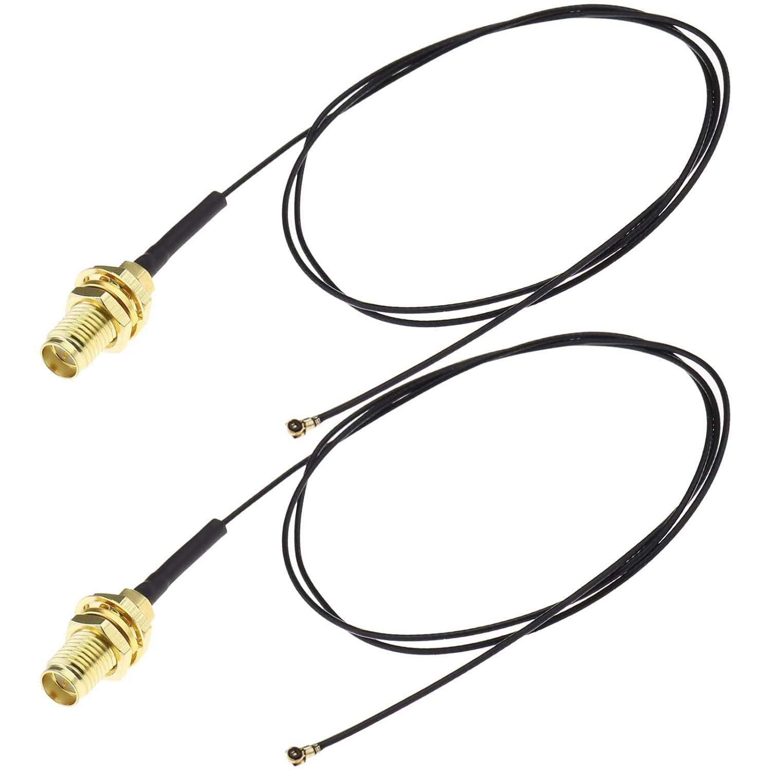 2Pcs IPEX 4 to RP-SMA Cable Antenna Replacement Compatible