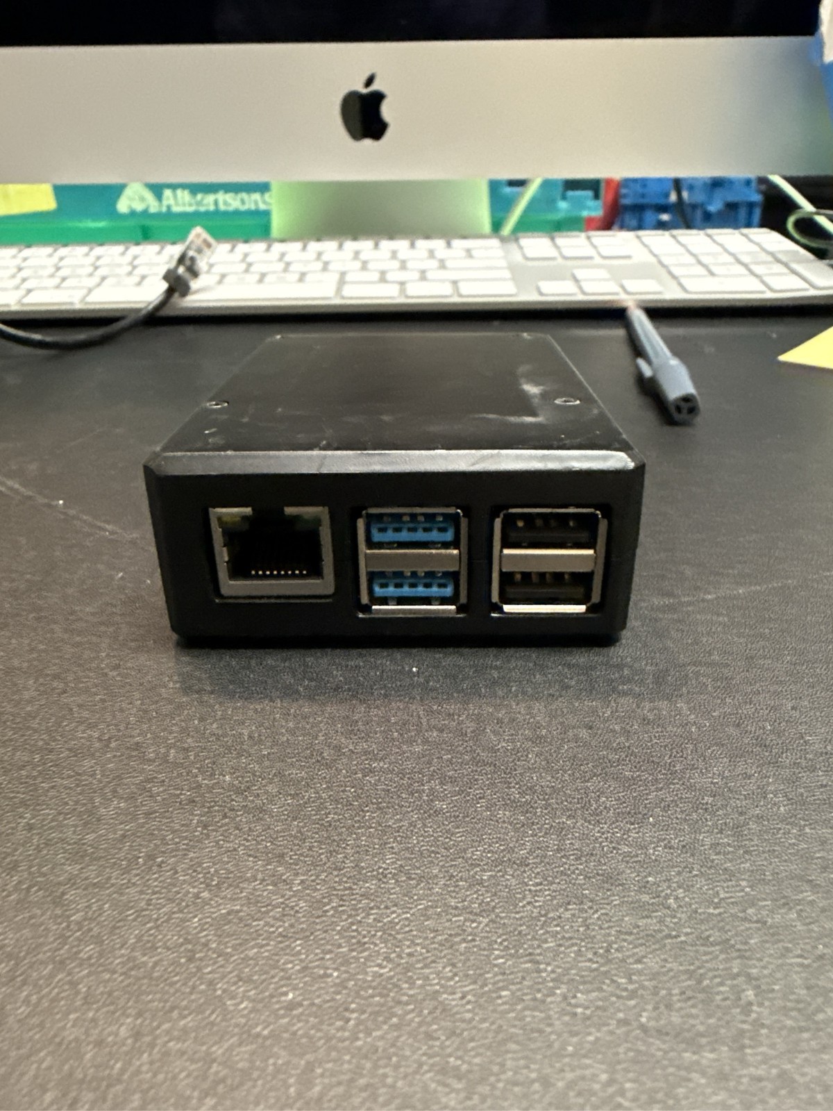 Black Metal Case for Raspberry Pi 4 Model B with Dual Fan Heatsink