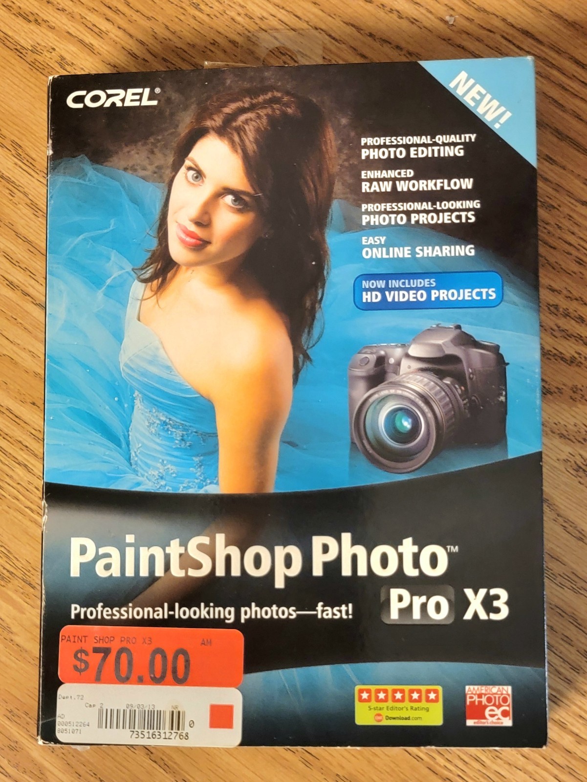 New Factory Sealed Corel PaintShop Photo Pro X3 - PC - Photo Editing Program