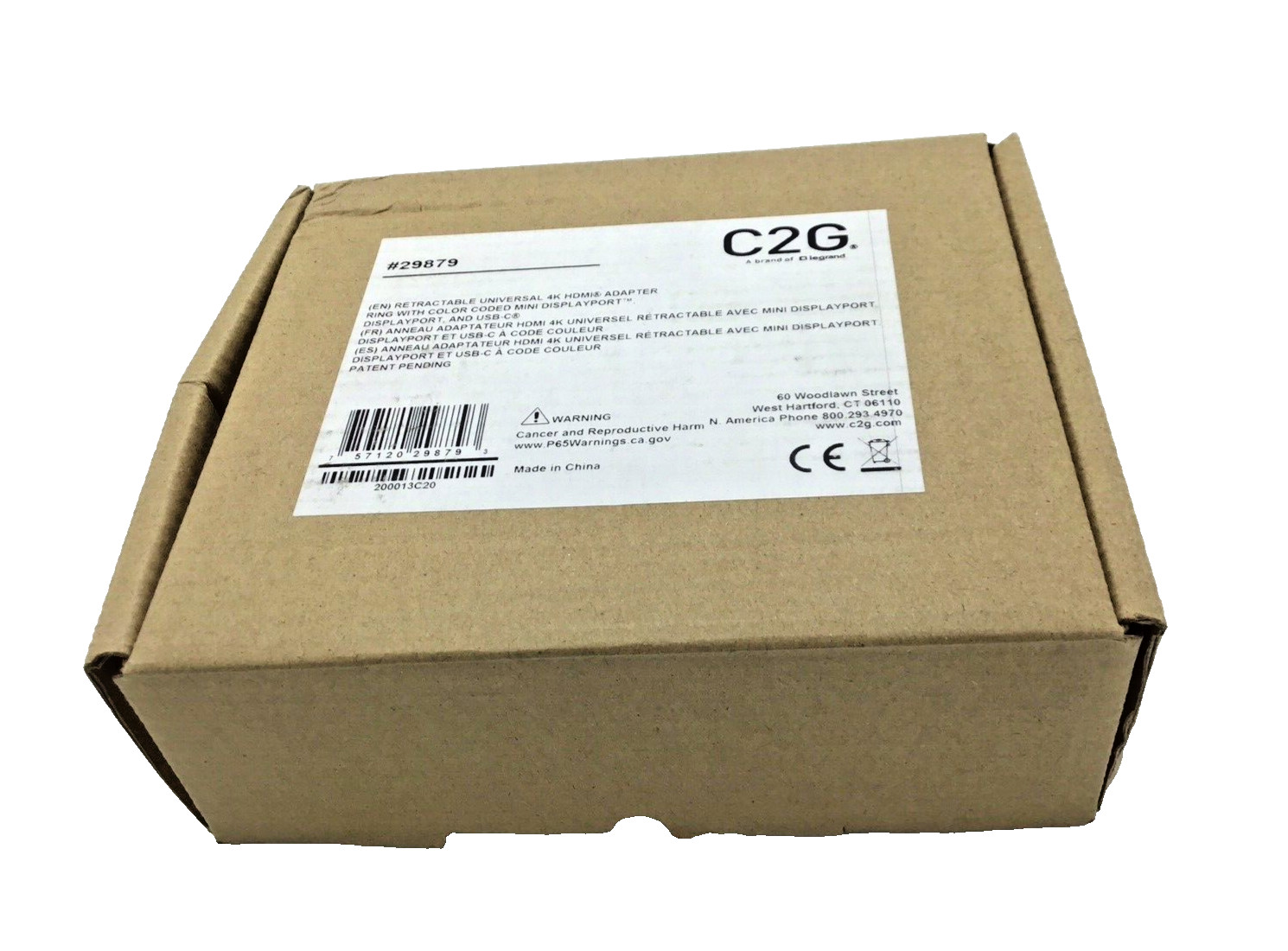 Cables to Go (C2G) 29879 Retractable Universal Mount 4K HDMI Adapter Ring