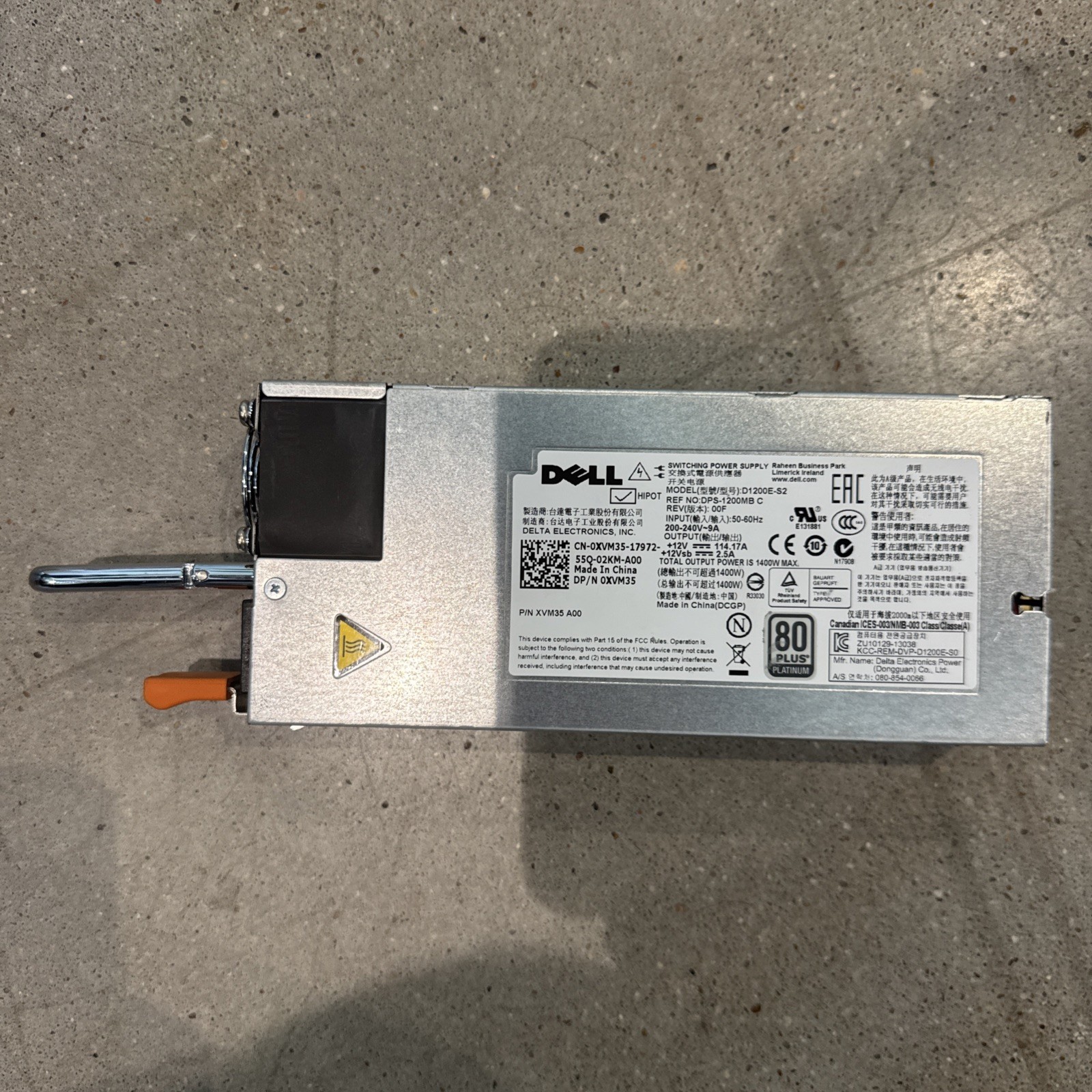 Dell 1400W Server PSU D1200E-S2 DPS-1200MB-1 B 01CNYW 0FRVCP PowerEdge C8000