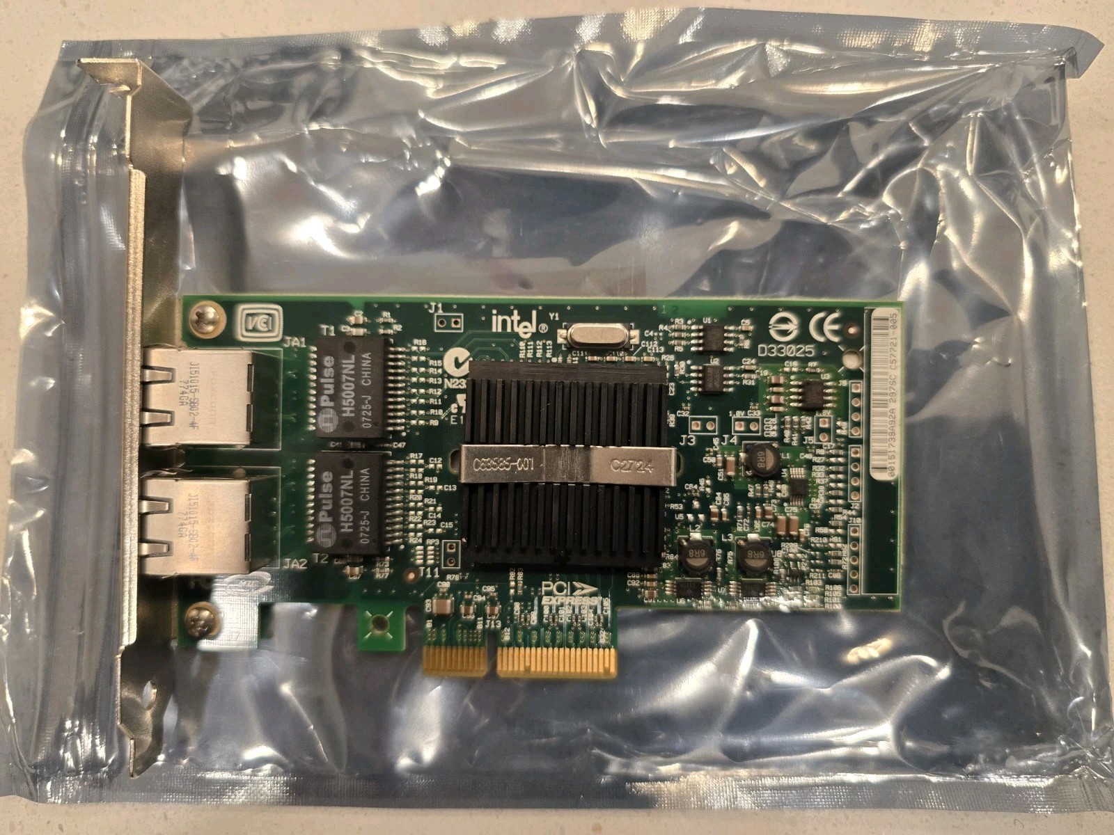 Dell Intel Pro/1000 Dual Port Gigabit LAN Adapter D33682 PCI-E Dell P/N 0X3959 