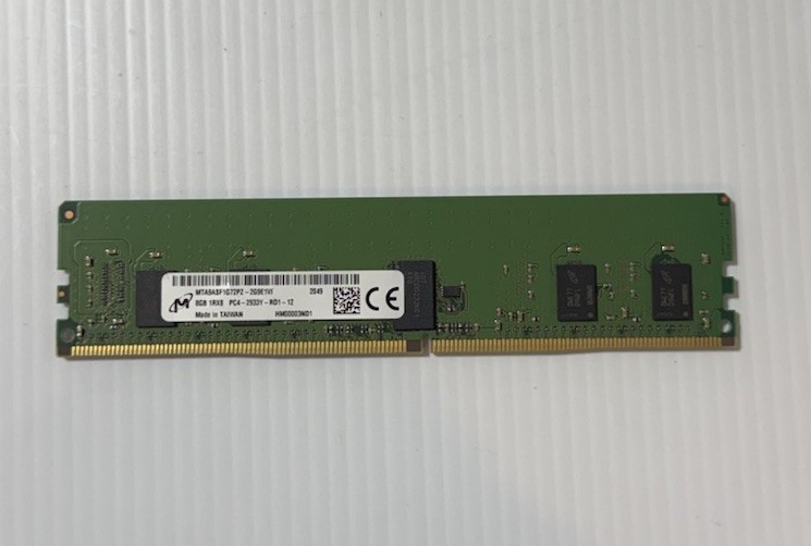 MICRON MTA9ASF1G72PZ-2G9E1VI 8GB 1Rx8 PC4-2933Y ECC Reg 1.2V 288-pin RDIMM