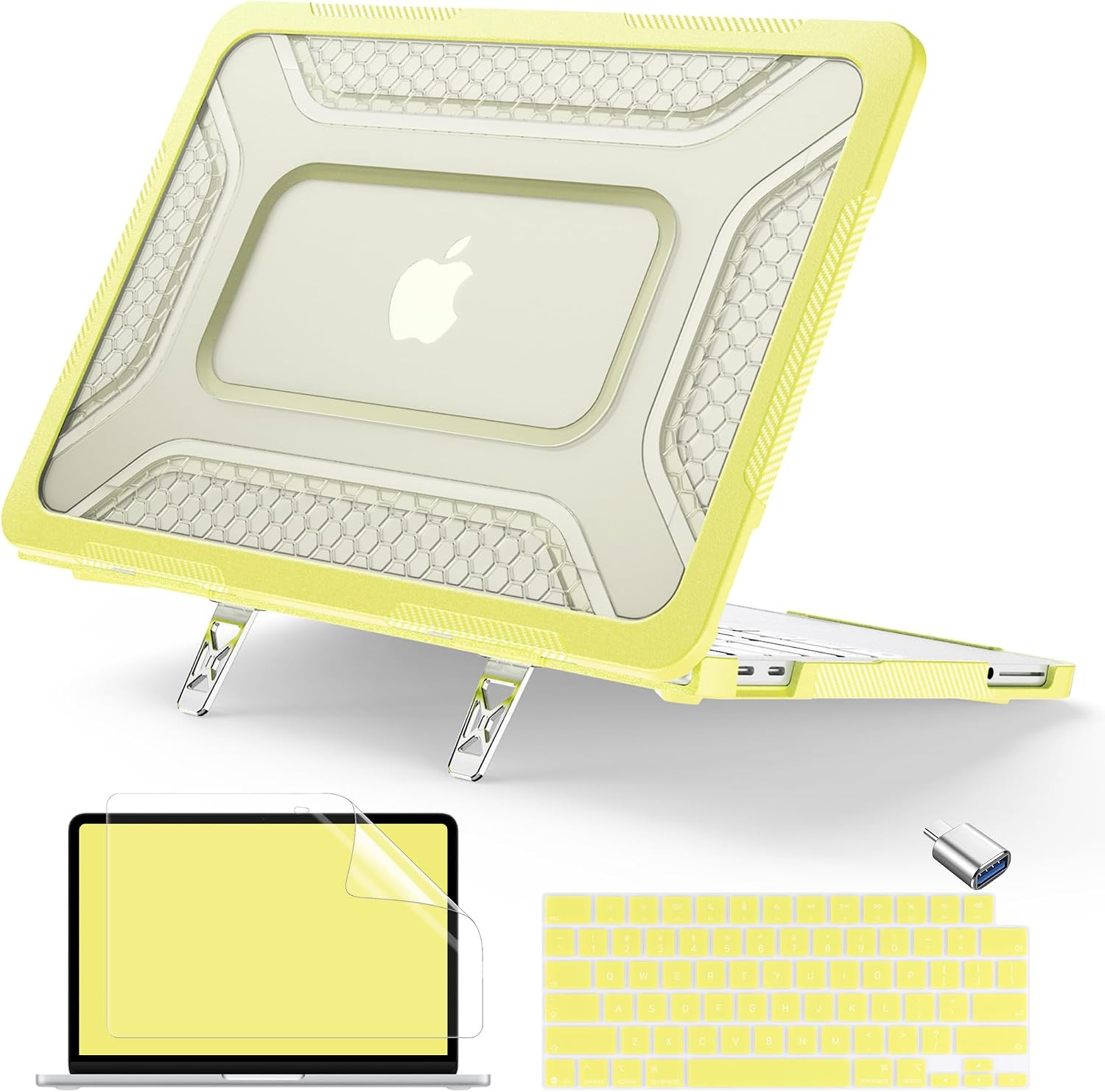 Batianda Hexarmor Case for Macbook Neo 13 Inch 2026 Model A3404, Yellow