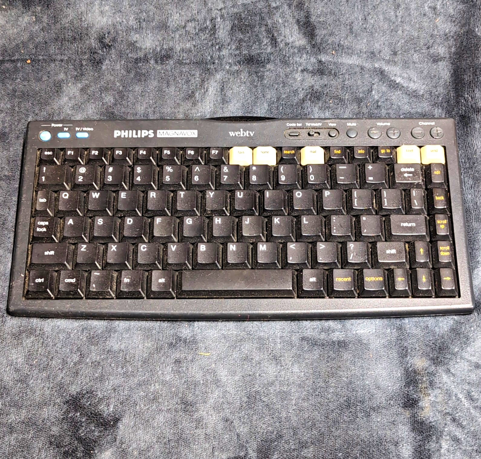 Philips Magnavox WebTV Wireless Keyboard SWK-8640 Black English QWERTY