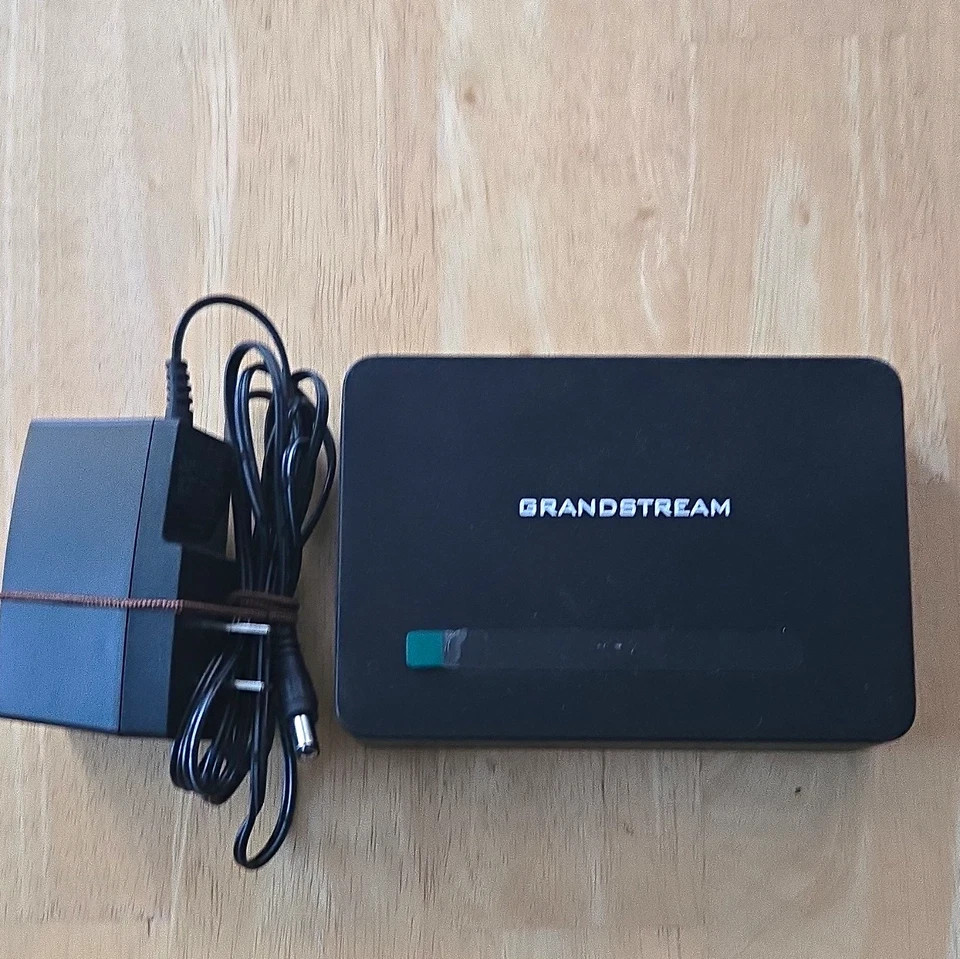 Grandstream HT812 V2 VoIP ATA 2-Line 2 FXS SIP RJ-45/RJ-11 Black w/Adapter