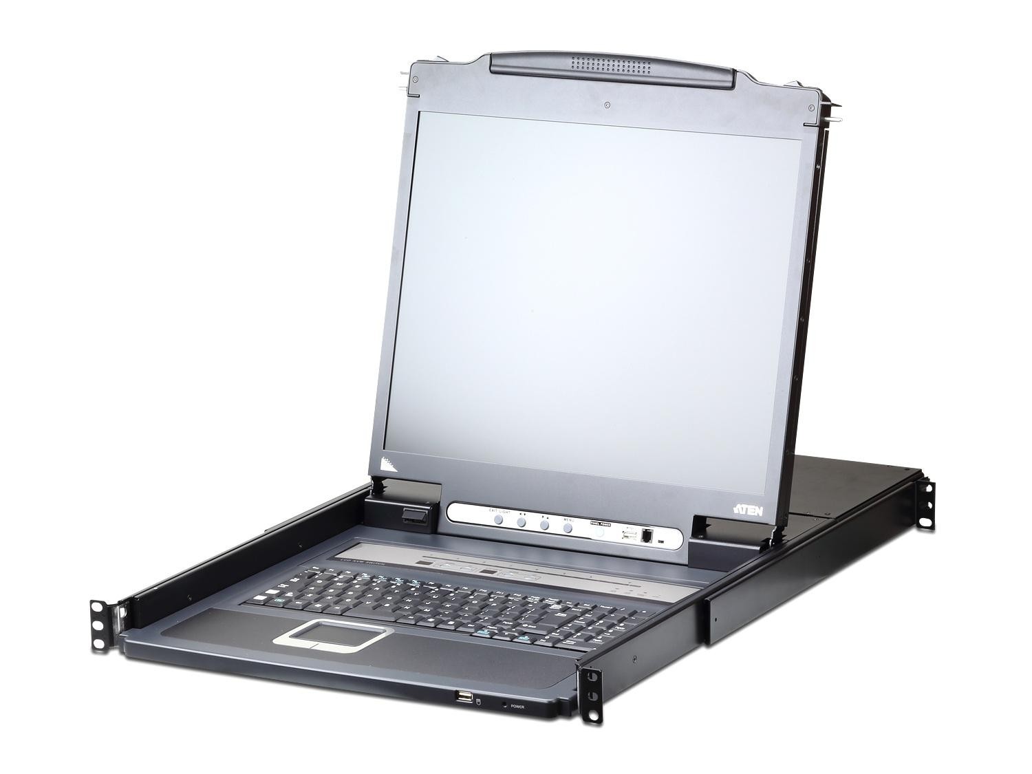 Aten CL5708iN KVM Switch 8-Port VGA PS/2-USB Over IP 19in LCD Daisy-Chain