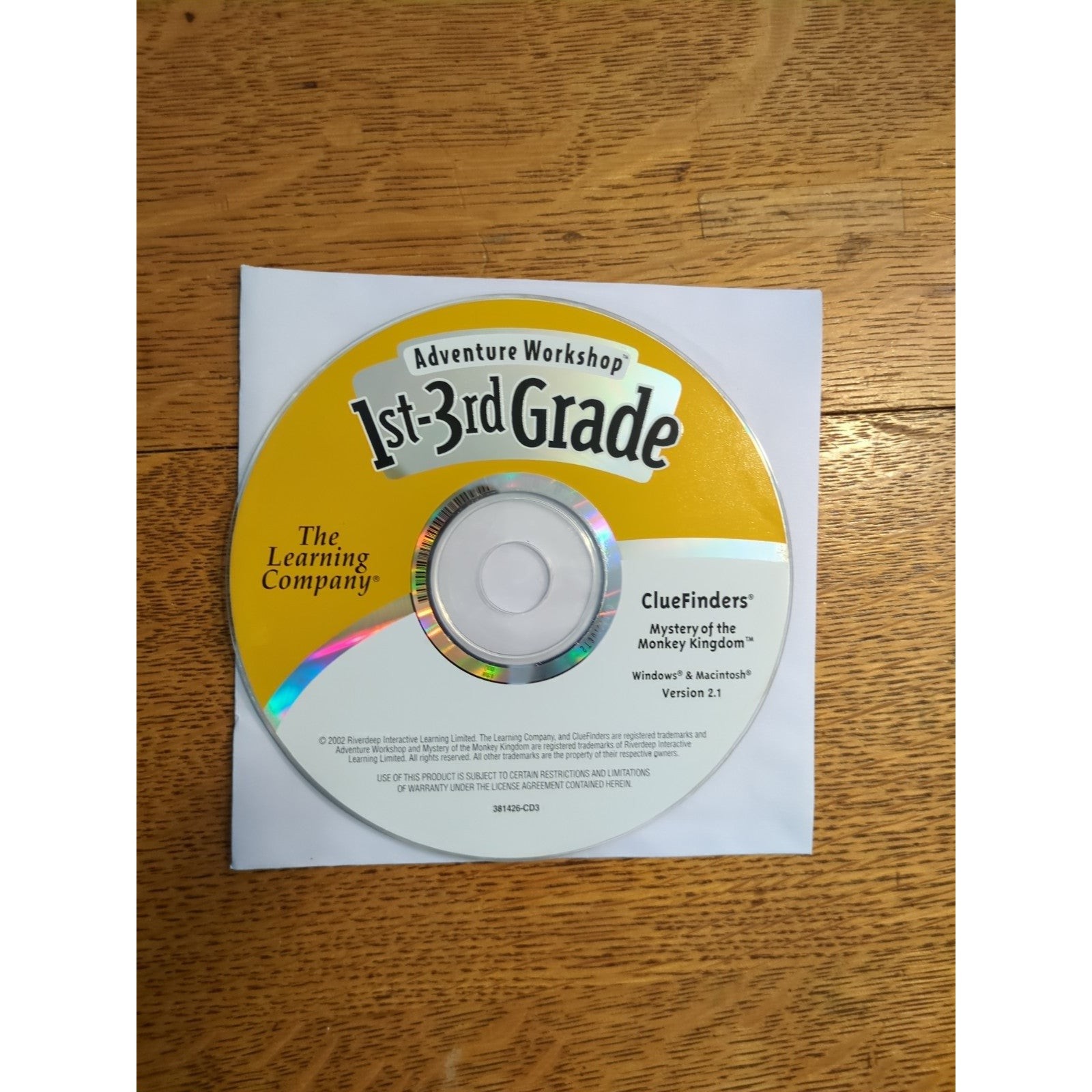 Adventure Workshop 1st-3rd Grade - 2002 The Learning Company Win/Mac disc only